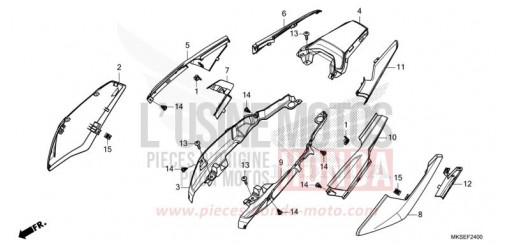SEITENABDECKUNG (1) CRF1100AM de 2021